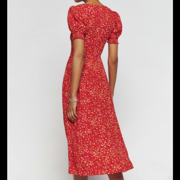 Reformation Lacey Dress in Baila - Picture 3 of 9